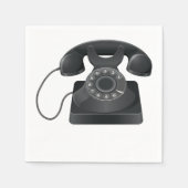 Vieux serviettes en papier pour téléphone noir (Devant)