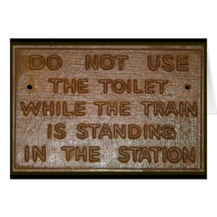 vieux signe de toilette de train