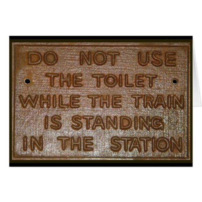vieux signe de toilette de train (Devant horizontal)
