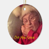 Vieux Steve Ornement de Noël (Gauche)