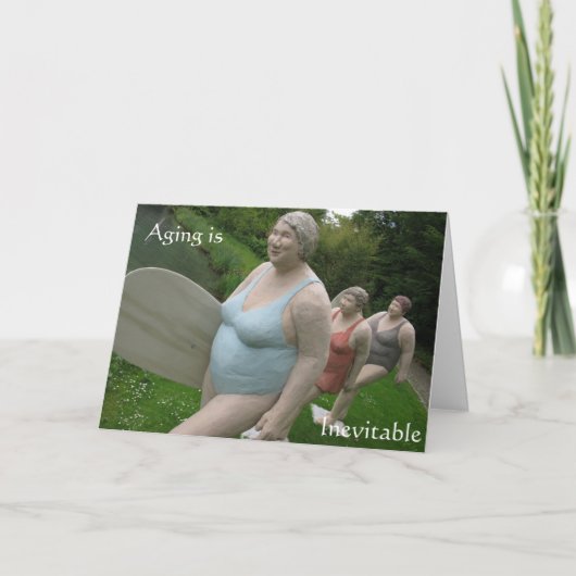 Vieux surfeurs carte d'anniversaire humour de la v (Devant)