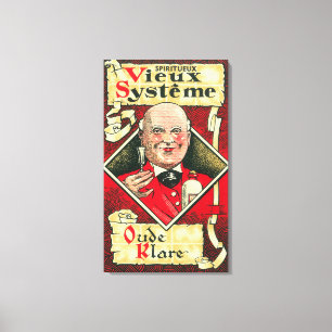 Vieux Systeme Wine LabelEurope Canvas Afdruk
