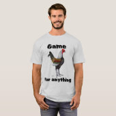 Vieux T-shirt anglais de coq nain de jeu (Devant entier)