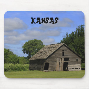 Vieux tapis de souris de grange du Kansas