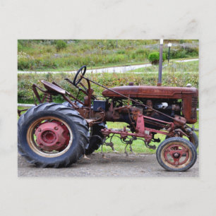 Vieux tracteur - Carte postale