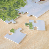 Vieux tracteur de double roue avec un puzzle (Côté)