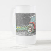 Vieux tracteur international Peinture Frosted Mug (Devant gauche)