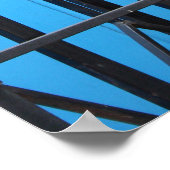 Vieux Train à vapeur Le Mastrou Bleu Poster (Coin)