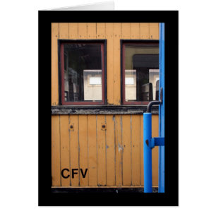 Vieux Train à vapeur Le Mastrou Carte Wagon Jaune