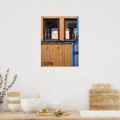 Vieux Train à vapeur Le Mastrou Poster du Wagon Ja (Cuisine)