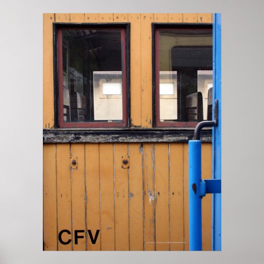 Vieux Train à vapeur Le Mastrou Poster du Wagon Ja (Devant)