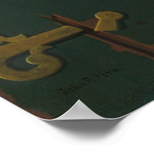 Vieux violon - John Frederick Peto Poster d'art (Coin)