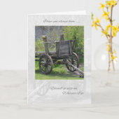 Vieux Wagon penser de vous carte (Fleur jaune)