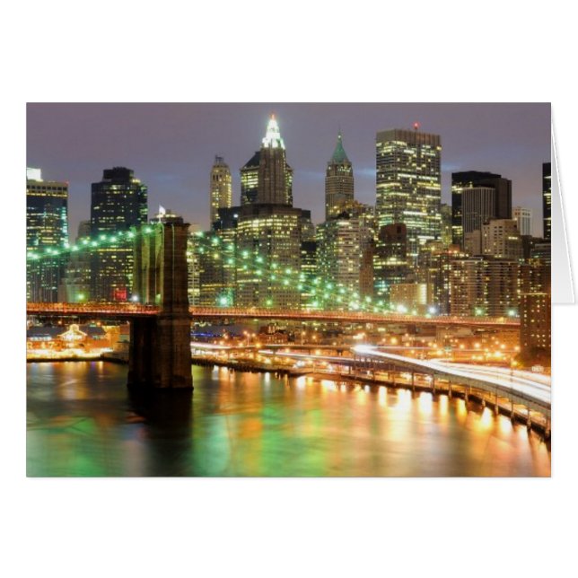 View of Lower Manhattan and the Brooklyn Bridge (Devant horizontal)