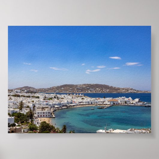 View of Mykonos Greece Poster (Voorkant)