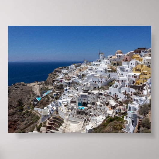 View of Oia Santorini Poster (Voorkant)