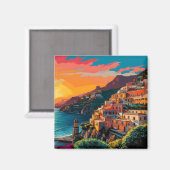 View of the Amalfi coast Italy Magneet (Voorkant / Achterkant)