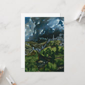 View of Toledo by El Greco Kaart (Voorkant / Achterkant in situ)