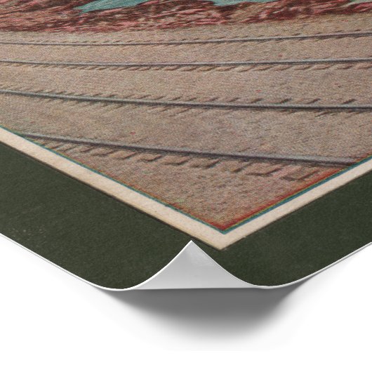 View of Train Alongside River - Travel Poster (Coin)