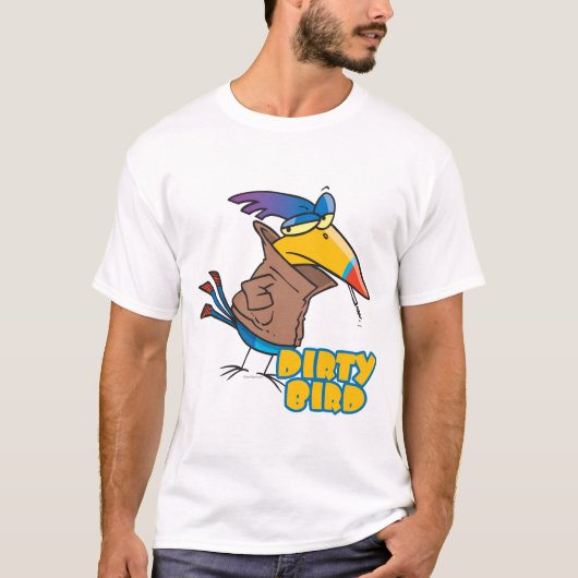 vieze vogel stoute cartoon t-shirt (Voorkant)