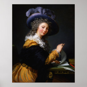 Vigée Le Brun - Dame die een brief vouwt Poster