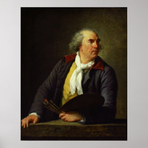 Vigée le brun - portret van Hubert Robert 1788 Poster