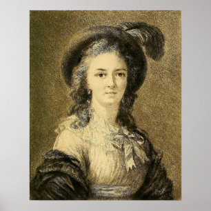 Vigée Le Brun - Schets van een vrouw Poster