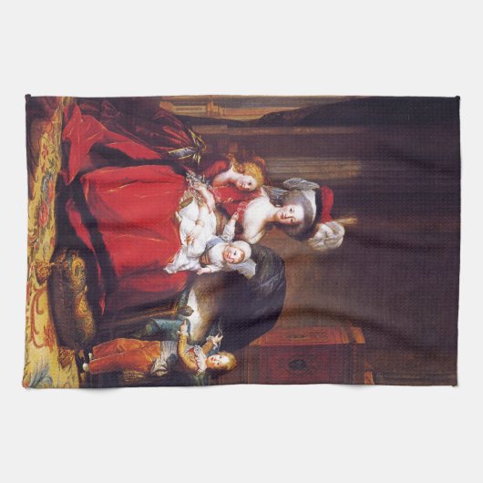 Vigée-Lebrun - Marie Antoinette en haar kinderen Theedoek (Horizontaal)