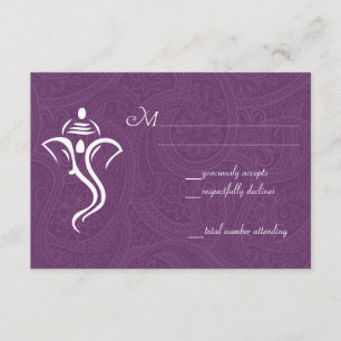 Vighneshvara Wedding RSVP-kaarten RSVP Kaartje