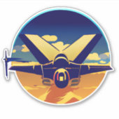 Vighter Jet Plane Sticker (Voorkant)