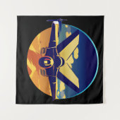 Vighter Jet Plane Wandkleed (Voorkant (horizontaal))
