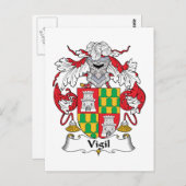 Vigil Family Crest Briefkaart (Voorkant / Achterkant)