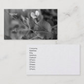 Vigne 2 de pois de carte de visite (Devant / Derrière)