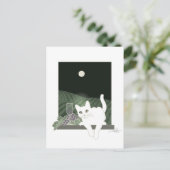 Vigne, Clair de Lune et Chat Blanc Briefkaart (Staand voorkant)