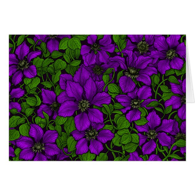Vigne de Clematis pourpre (Devant horizontal)