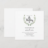 Vigne de verdure rustique | Invitation de mariage  (Devant / Derrière)