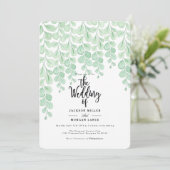 Vigne du jardin | Invitation de mariage aquarelle (Debout devant)