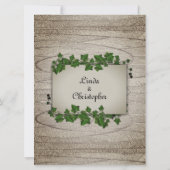 Vigne en bois Faire-part de mariage (Dos)