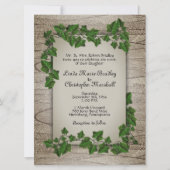 Vigne en bois Faire-part de mariage (Devant)