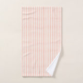 Vigne et Rayure Rose Élégante (Serviette à main)