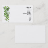 Vigne verte Carte de visite (Devant / Derrière)