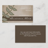 Vigne verte sur les cartes de visite Brown de (Devant / Derrière)