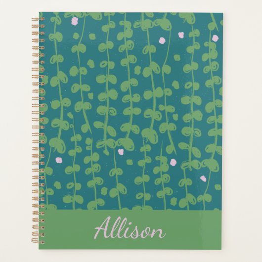 Vignes Abstraites vertes Motif personnalisé (Devant)