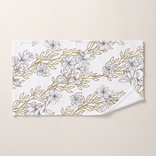 Vignes blanches de Magnolia Gold (Serviette à main)