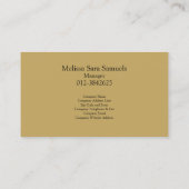 Vignes Brown Carte de visite Motif (Dos)