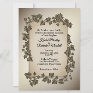 Vignes d'automne Faire-part de mariage 6,5 po x 8,