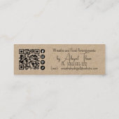 Vignes de couronnes faites main | Carte de visite  (Dos)