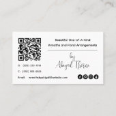 Vignes de couronnes faites main | Carte de visite  (Dos)