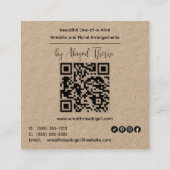 Vignes de couronnes faites main | Carte de visite  (Dos)