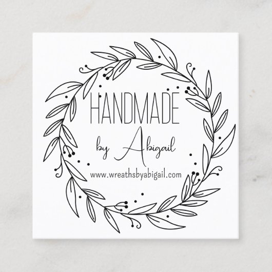 Vignes de couronnes faites main | Carte de visite (Devant)